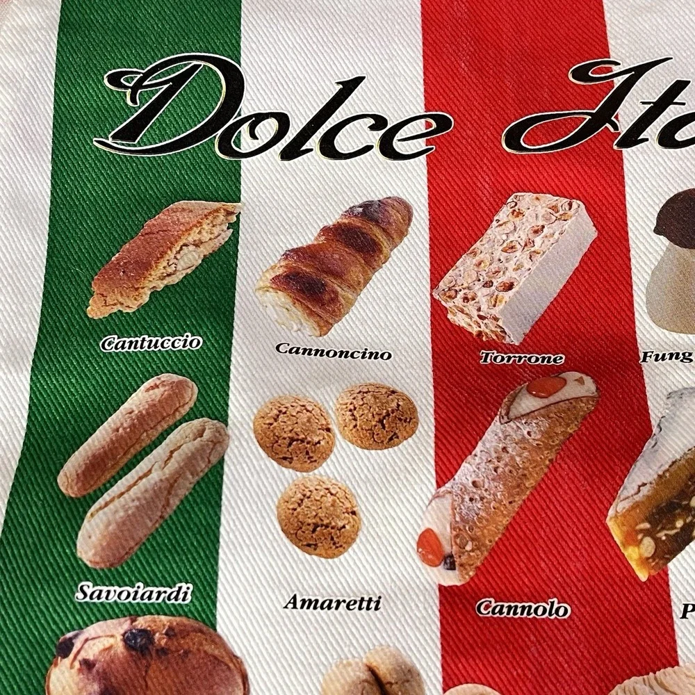 Dolce Italia Florence Bar Apron Red White Green Flag of Italy Striped Sweets